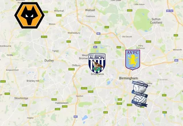 中資收購的英格蘭俱樂部，都位于英格蘭第二大城市伯明翰的周邊